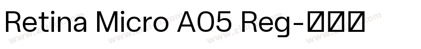 Retina Micro A05 Reg字体转换